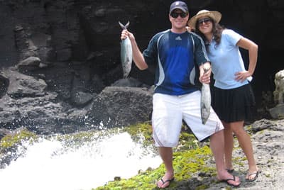 Turista Neocelandés pesca en Pacasmayo