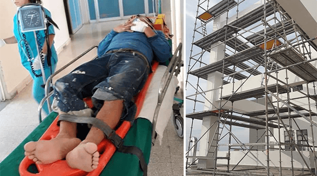Obrero muere después de cuatro días de caer de andamio