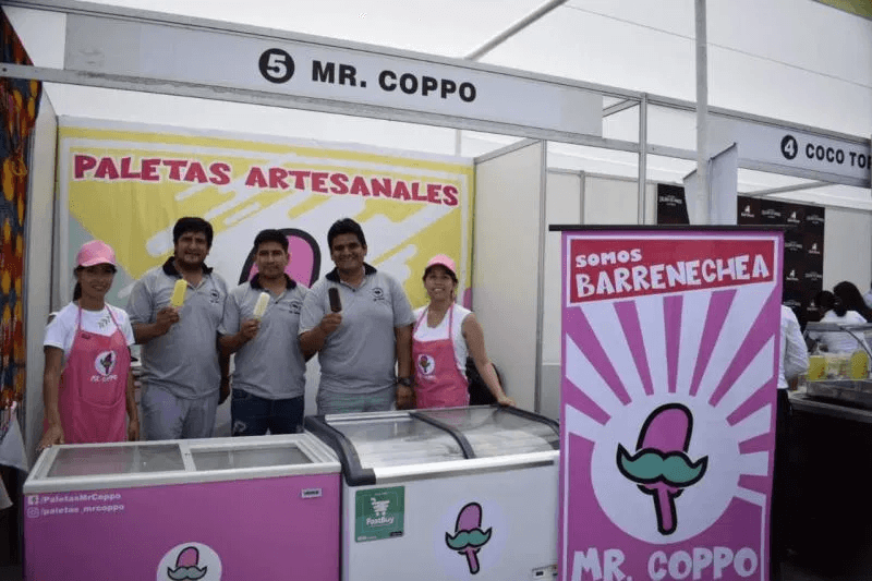 Mr.Coppo, empresa familiar de Pacasmayo, dedicada a la venta de paletas artesanales desde 1965, fue la sensación en este 17 día de pisco sour y 16 feria gastronómica.