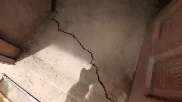 Viviendas con paredes y pisos rajados deja sismo en La Libertad