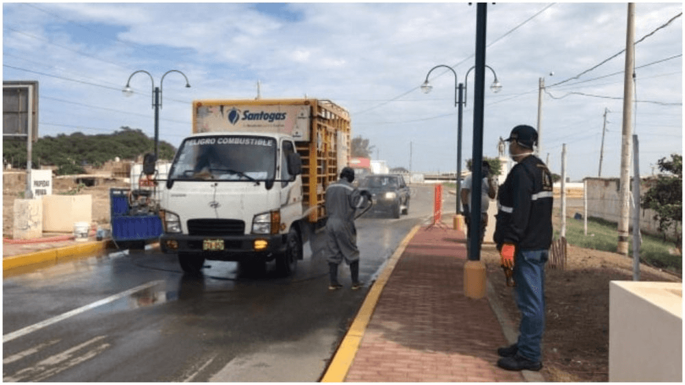 Desinfectan vehículos en provincia de Pacasmayo ante caso de Covid-19 (VIDEO)