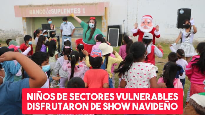 600 niños de Vasos de Leche disfrutaron de show navideño en Pacasmayo