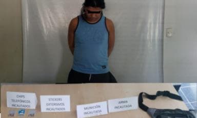 Extorsionador es capturado mientras trataba de esconder sus armas en Pacasmayo