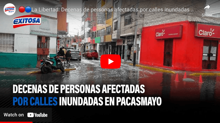 Decenas de personas afectadas por calles inundadas en Pacasmayo (video)