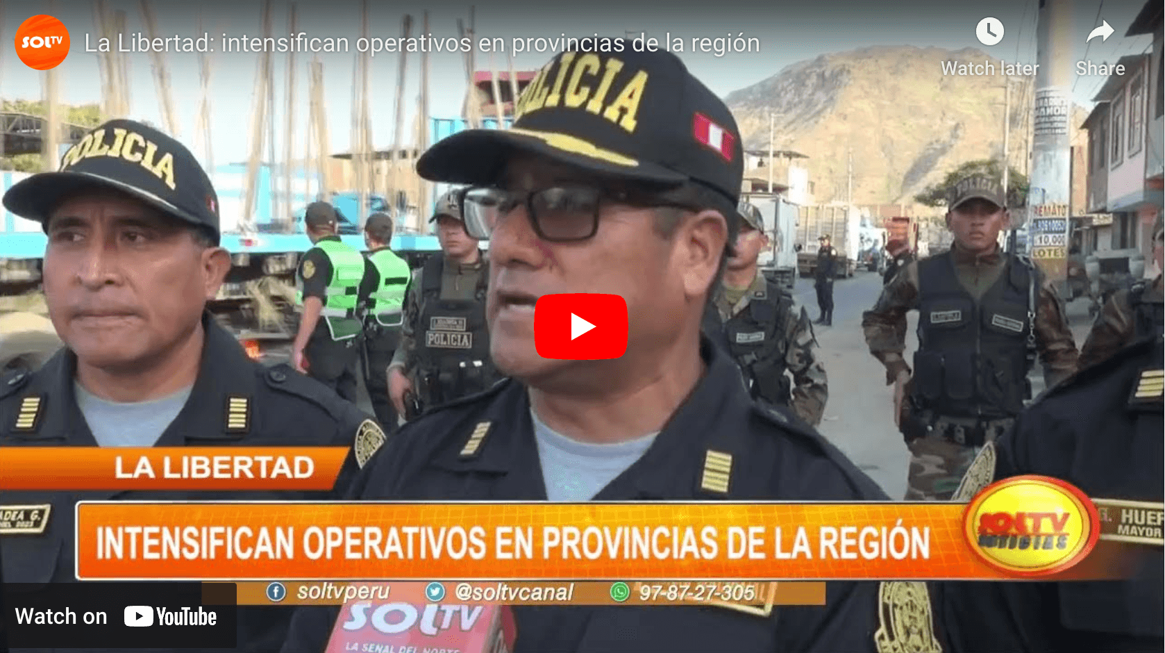 Lucha contra inseguridad: Operativos en La Libertad