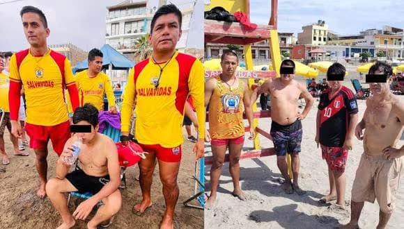 Seis personas a punto de ahogarse en playas de Huanchaco, Salaverry y Pacasmayo salvan gracias a rápida intervención de Salvataje de Policía