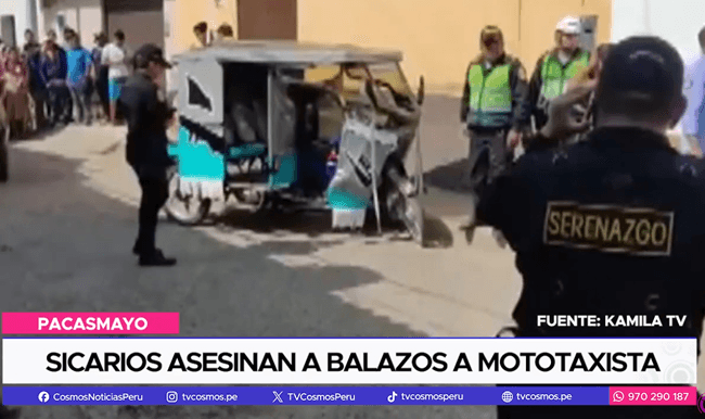 Mototaxista asesinado a balazos en Guadalupe