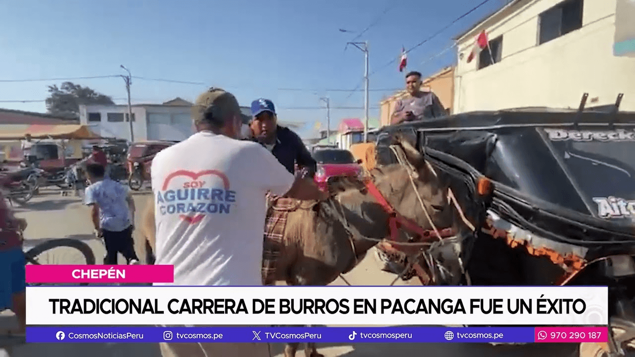 Éxito rotundo en la carrera de burros de Pacanga