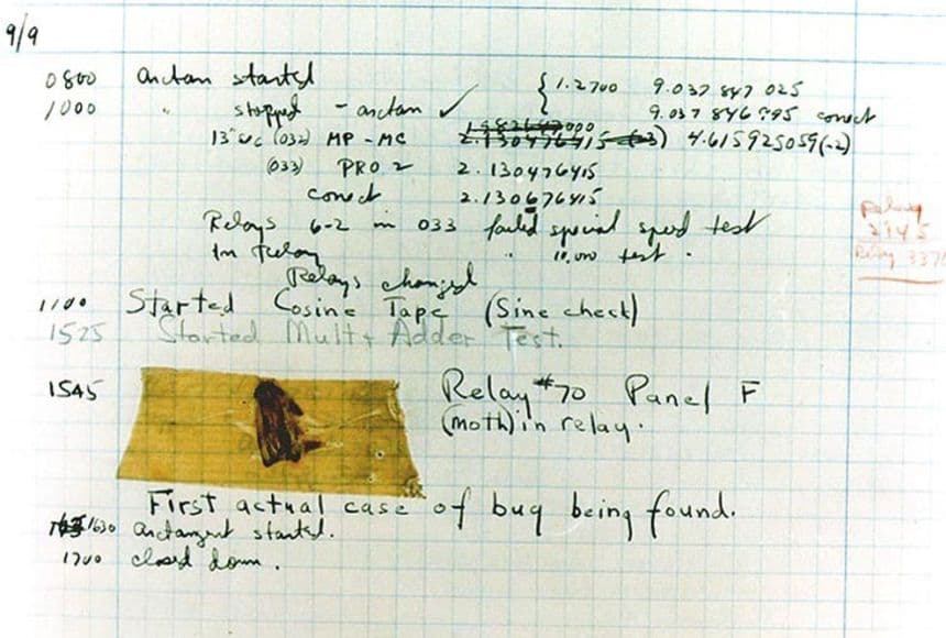 El Primer ‘Bug’ en la Historia de la Computación