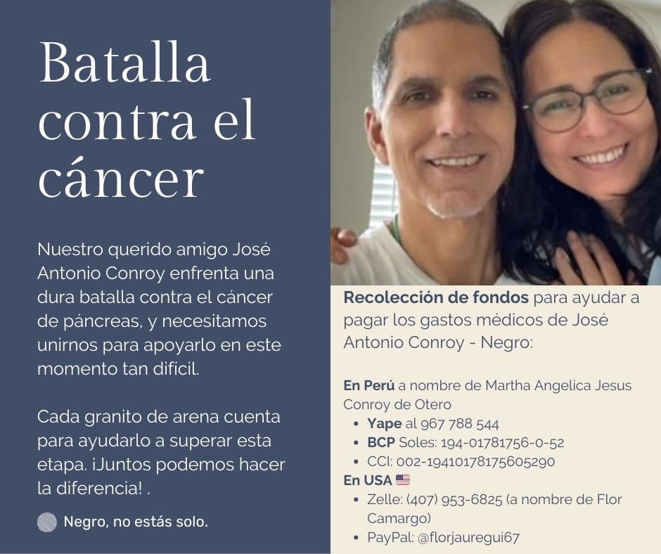 Ayudemos al Negro José Antonio Conroy en su lucha contra el cáncer de páncreas