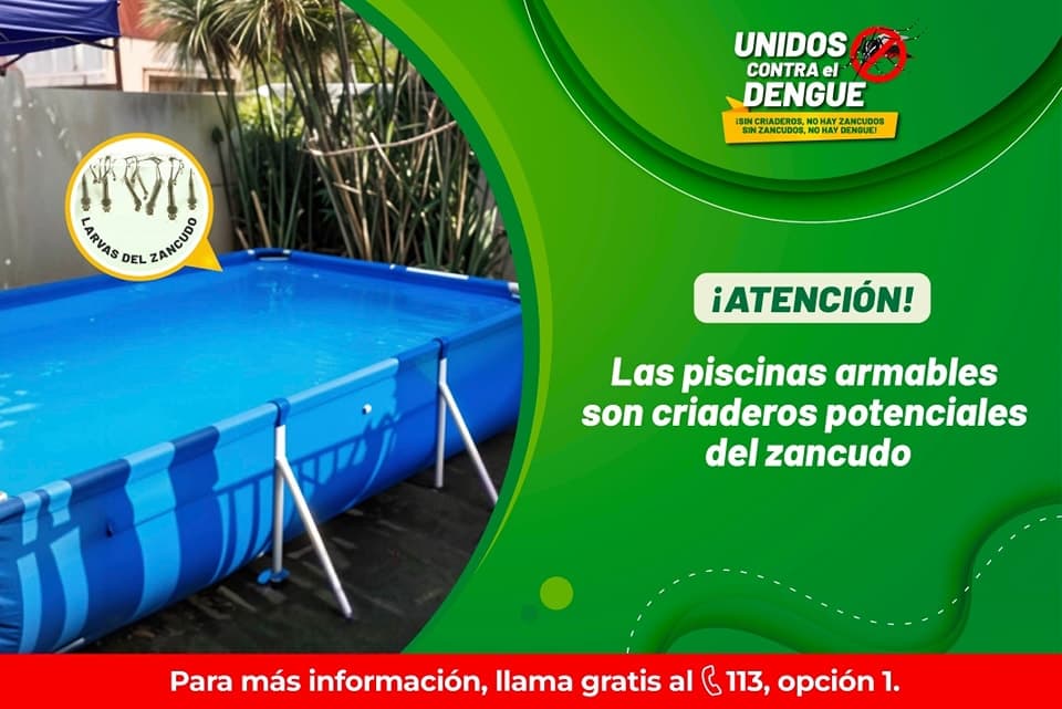 Piscinas armables: riesgo de dengue en Chepén
