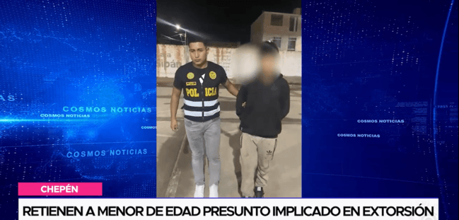 Detenido menor en caso de extorsión en Chepén