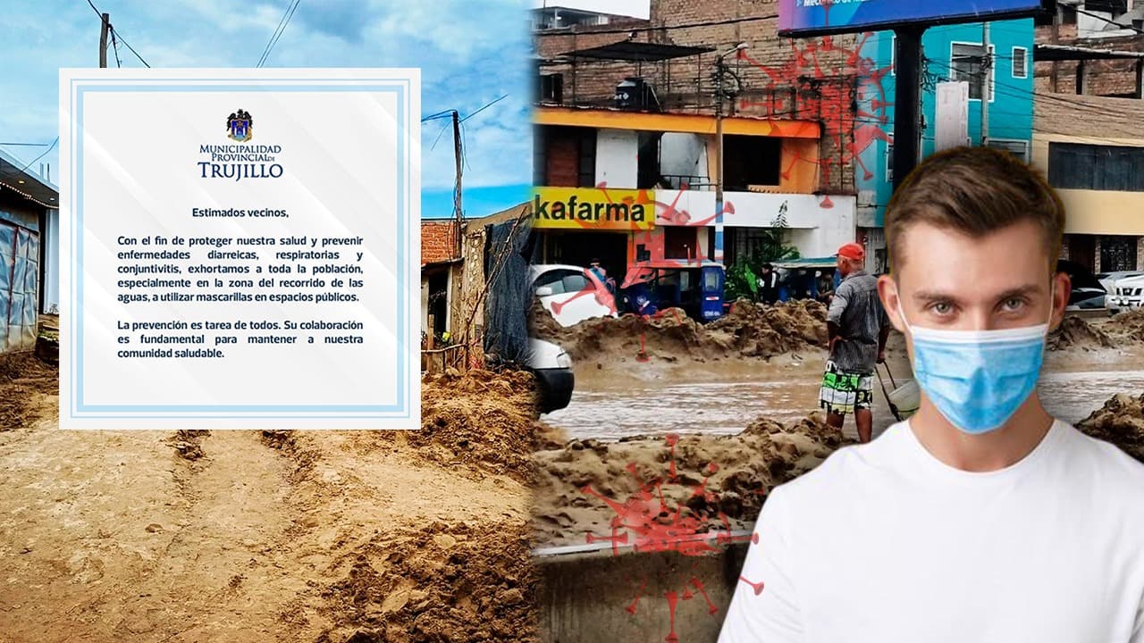 Mascarillas y Precaución tras Huaicos en Trujillo