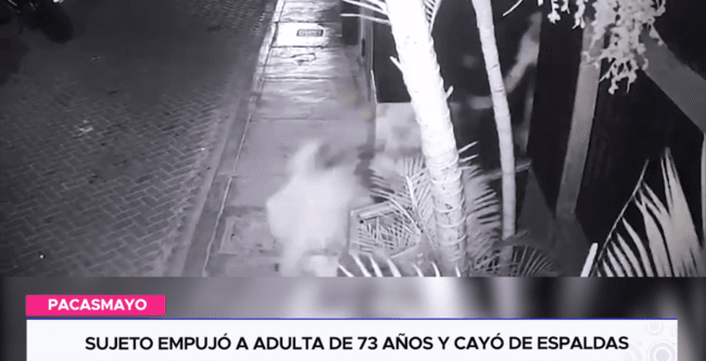 Violencia en La Taberna: Adulto empuja a anciana de 73 años