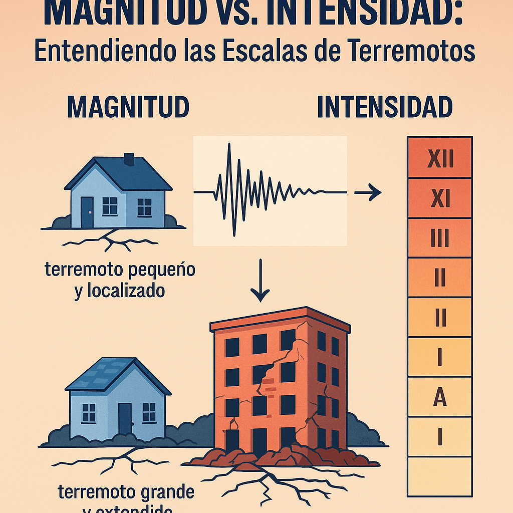 Diferencia entre magnitud e intensidad sísmica