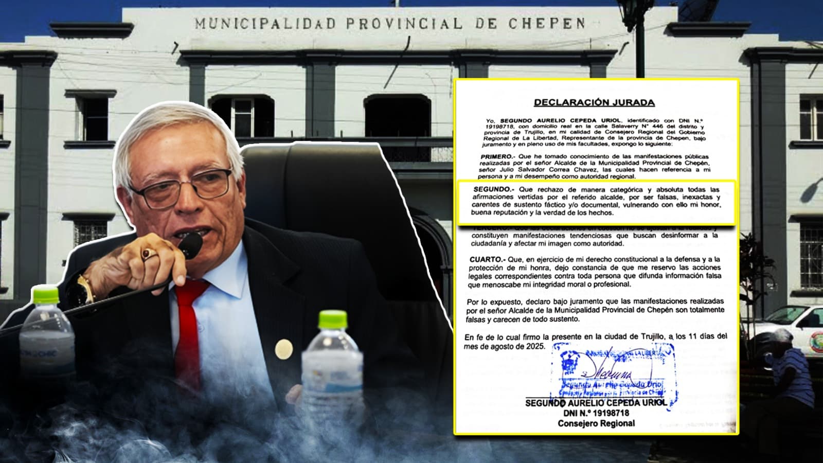 Chepén: consejero anuncia acciones legales contra alcalde