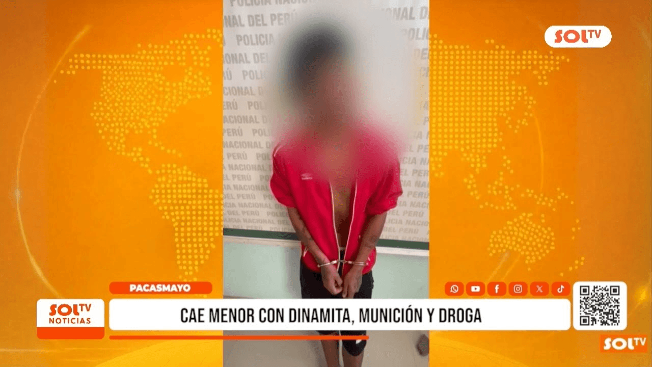 Menor detenido con dinamita y droga en Pacasmayo