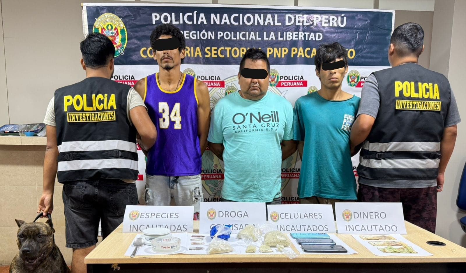 Operación policial en Pacasmayo: arrestan a ‘Los Pacharacos’ con 800 gramos de pasta básica de cocaína