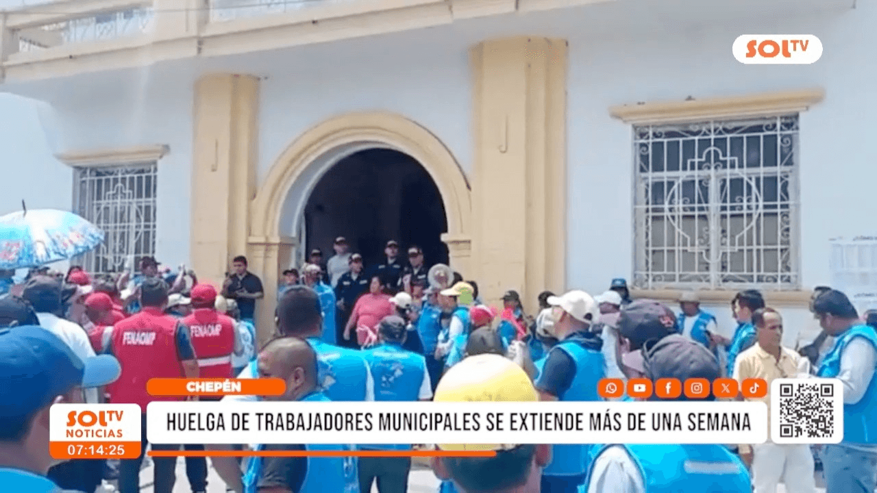 Huelga obreros Chepén: 8 días sin salarios y basura acumulada
