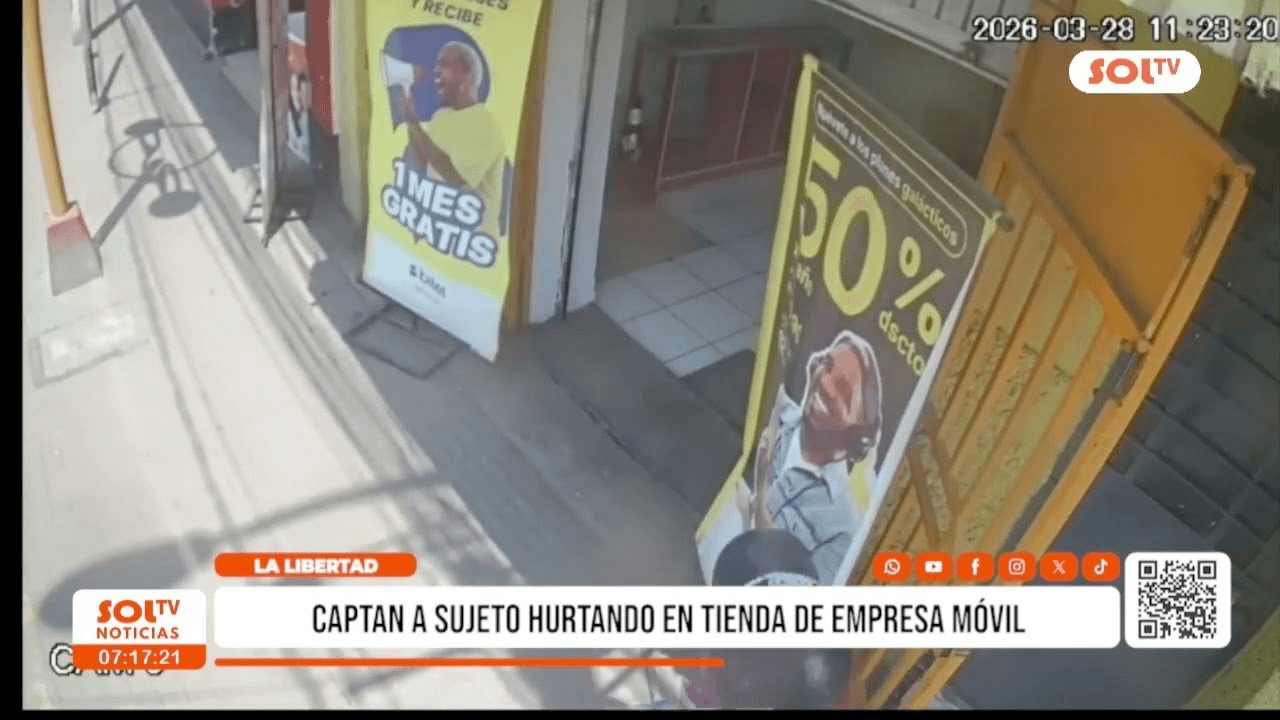 Robo en tienda de telecomunicaciones en Ascope captado por cámaras