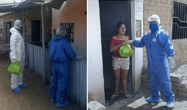 Club de fútbol entrega víveres a familias vulnerables La Libertad