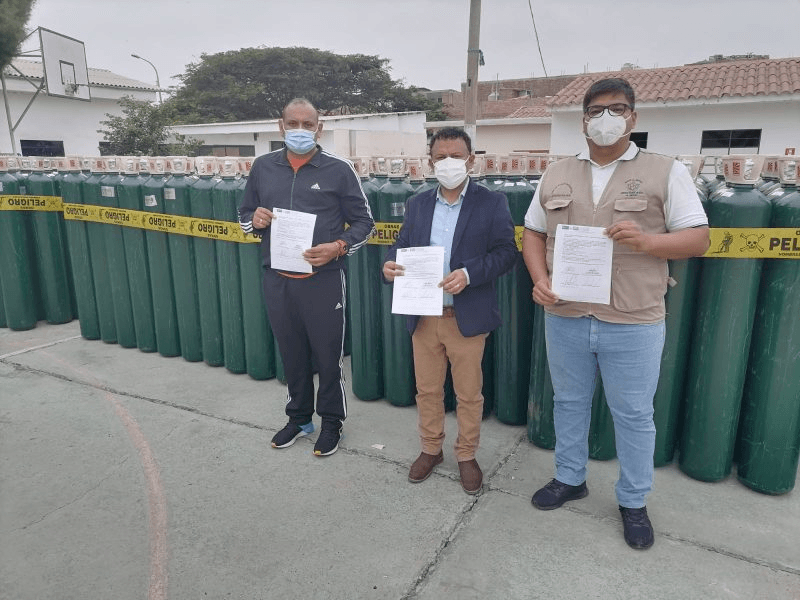 La Libertad: 100 balones de oxígeno para la provincia de Pacasmayo