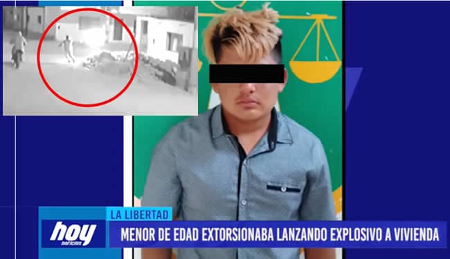 Menor de edad extorsionaba lanzando explosivo a vivienda