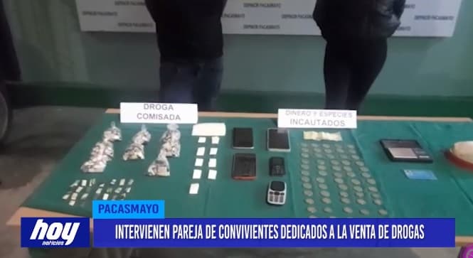 Intervienen pareja de convivientes dedicados a la venta de drogas