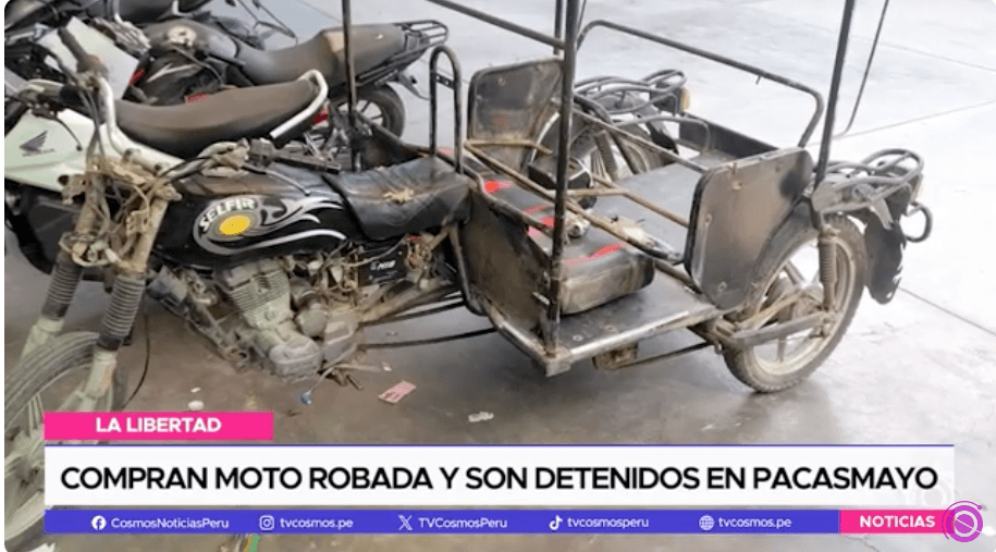 Adquisición Peligrosa: Detenidos en Pacasmayo por Comprar Moto Robada