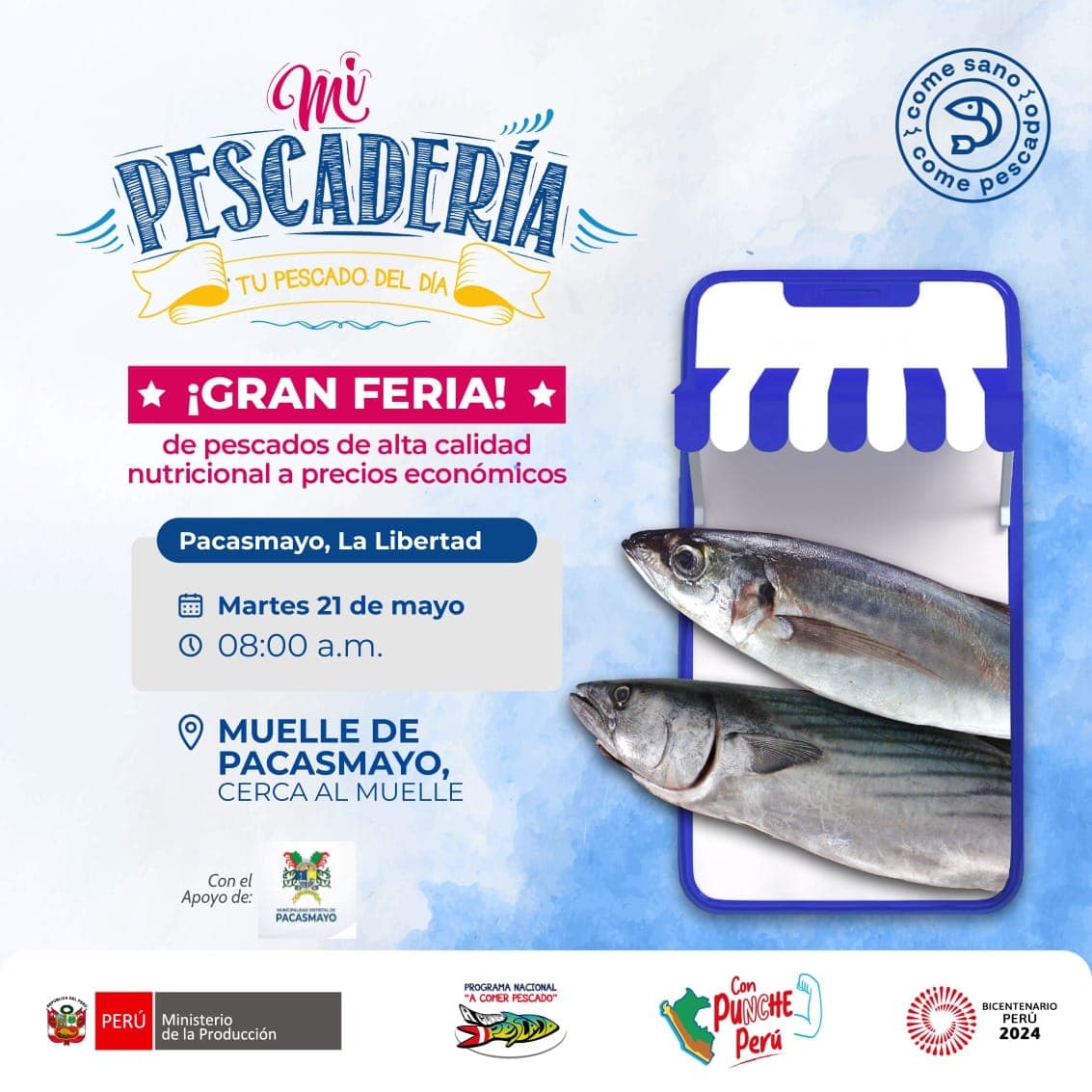 ¡Llega la Feria ‘Mi Pescadería’ a Pacasmayo: Pescado Fresco y Económico para Todos!