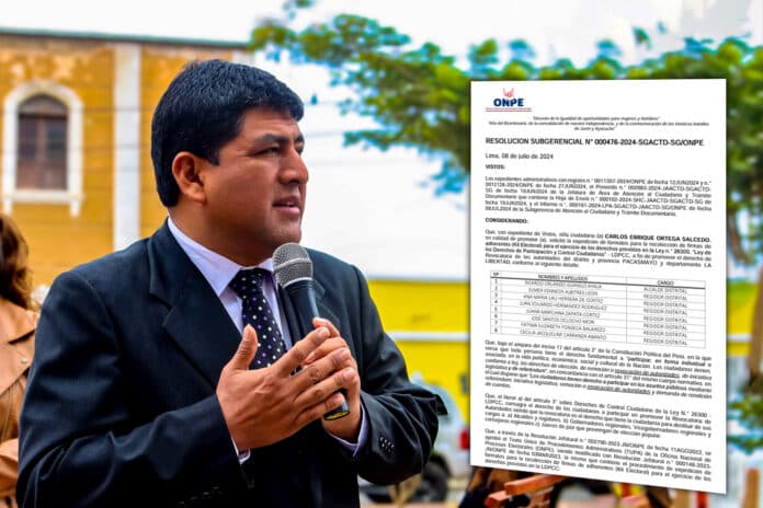 ONPE aprueba kit para revocatoria en Pacasmayo