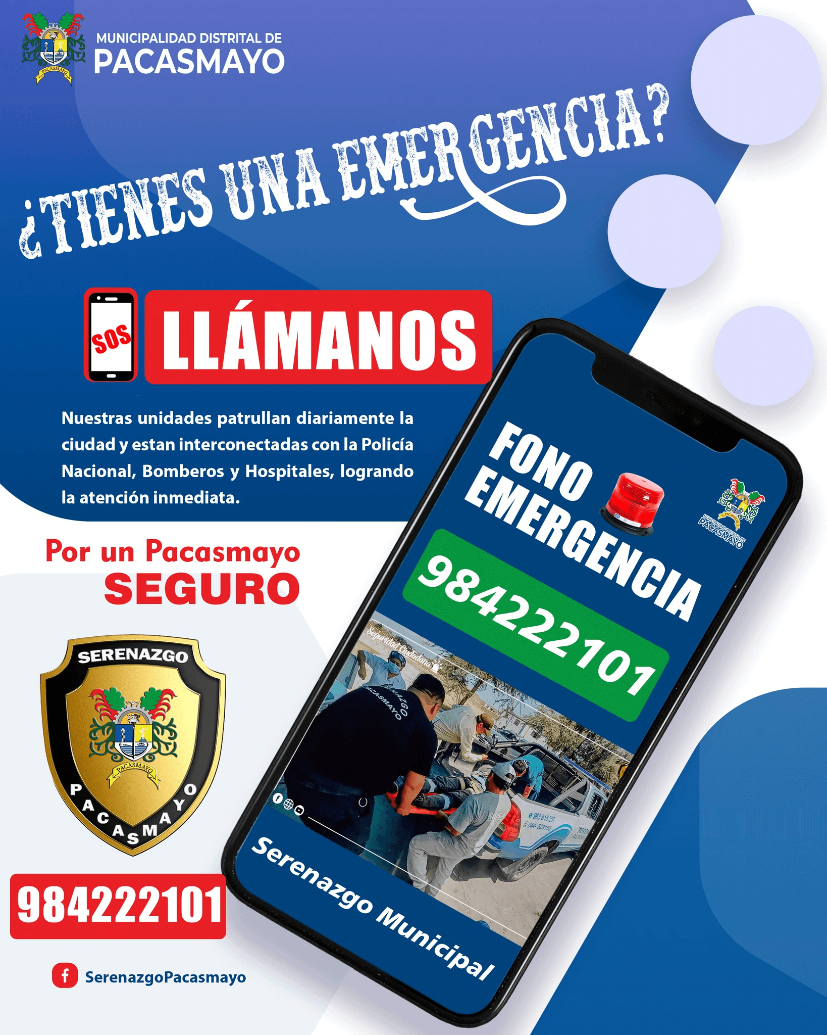 Serenazgo responde a emergencias en Pacasmayo