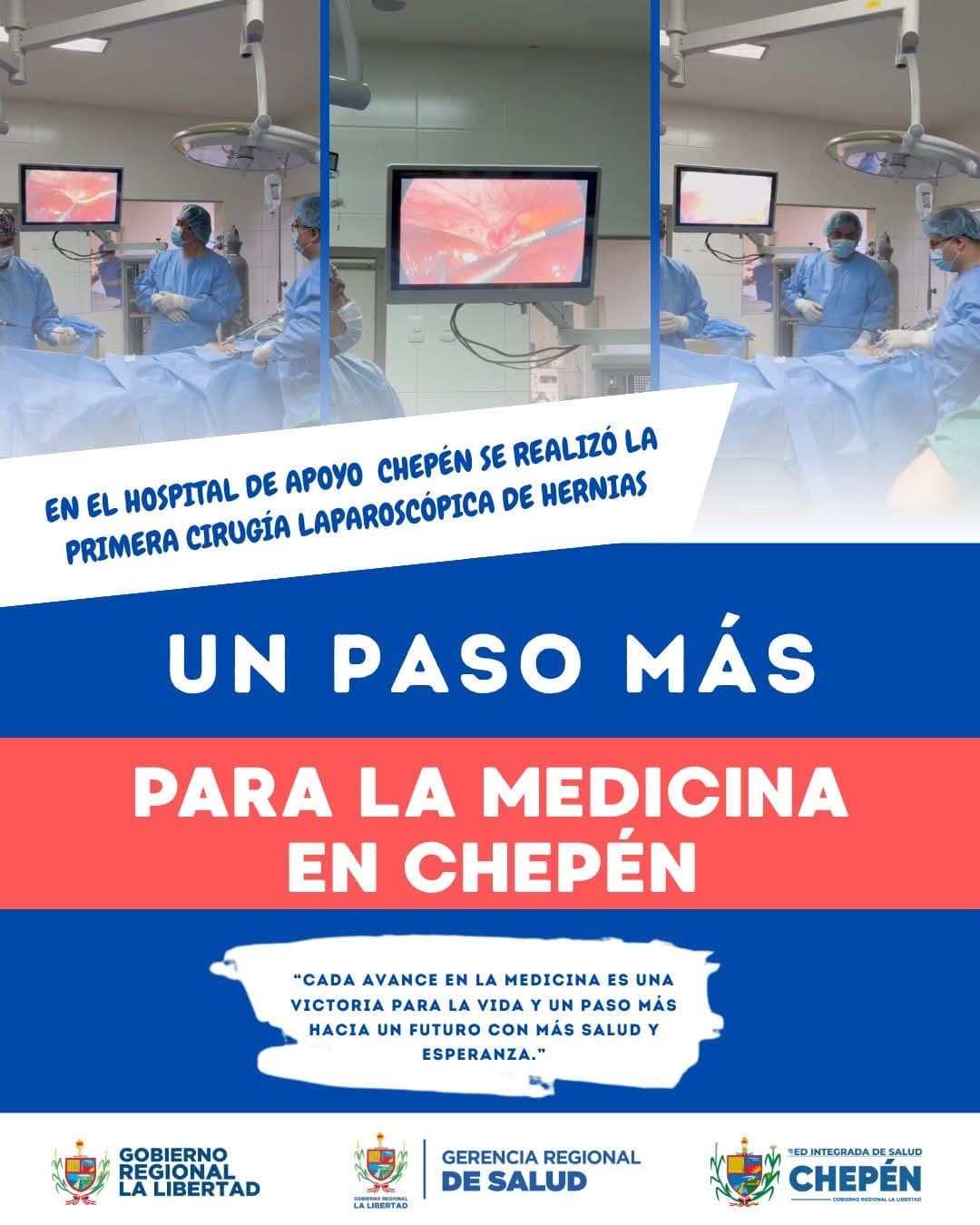 Primer cirugía laparoscópica en Chepén