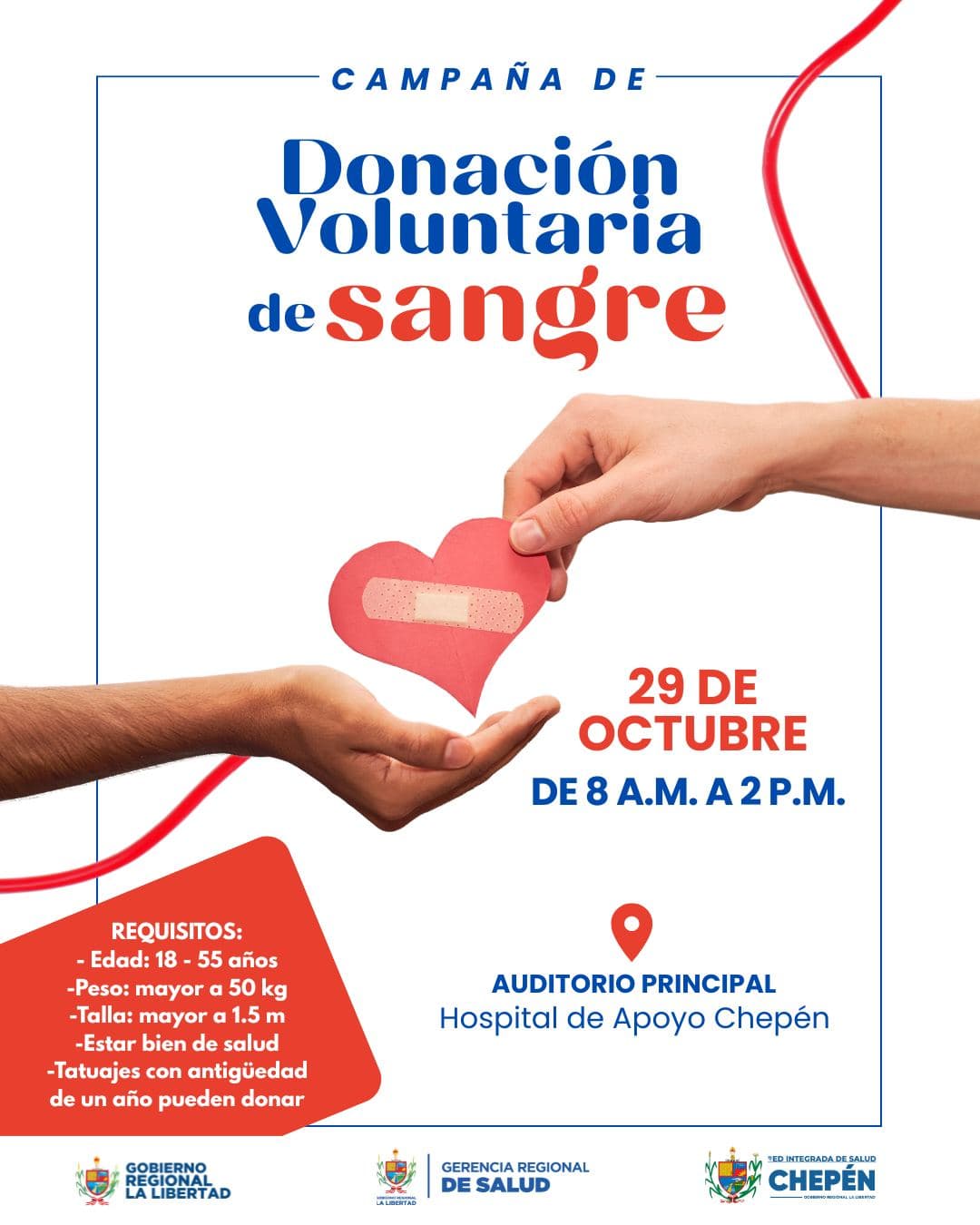 Campaña de donación de sangre en Chepén
