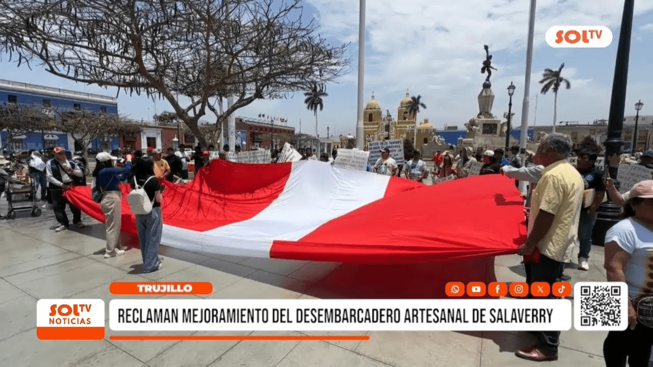 Pescadores de Pacasmayo se unen a protesta para mejorar el desembarcadero artesanal de Salaverry en Trujillo