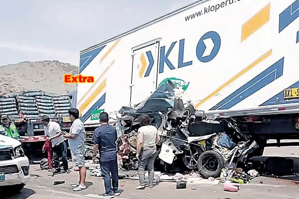 Trágico accidente en Panamericana Norte: familia aplastada por tráiler