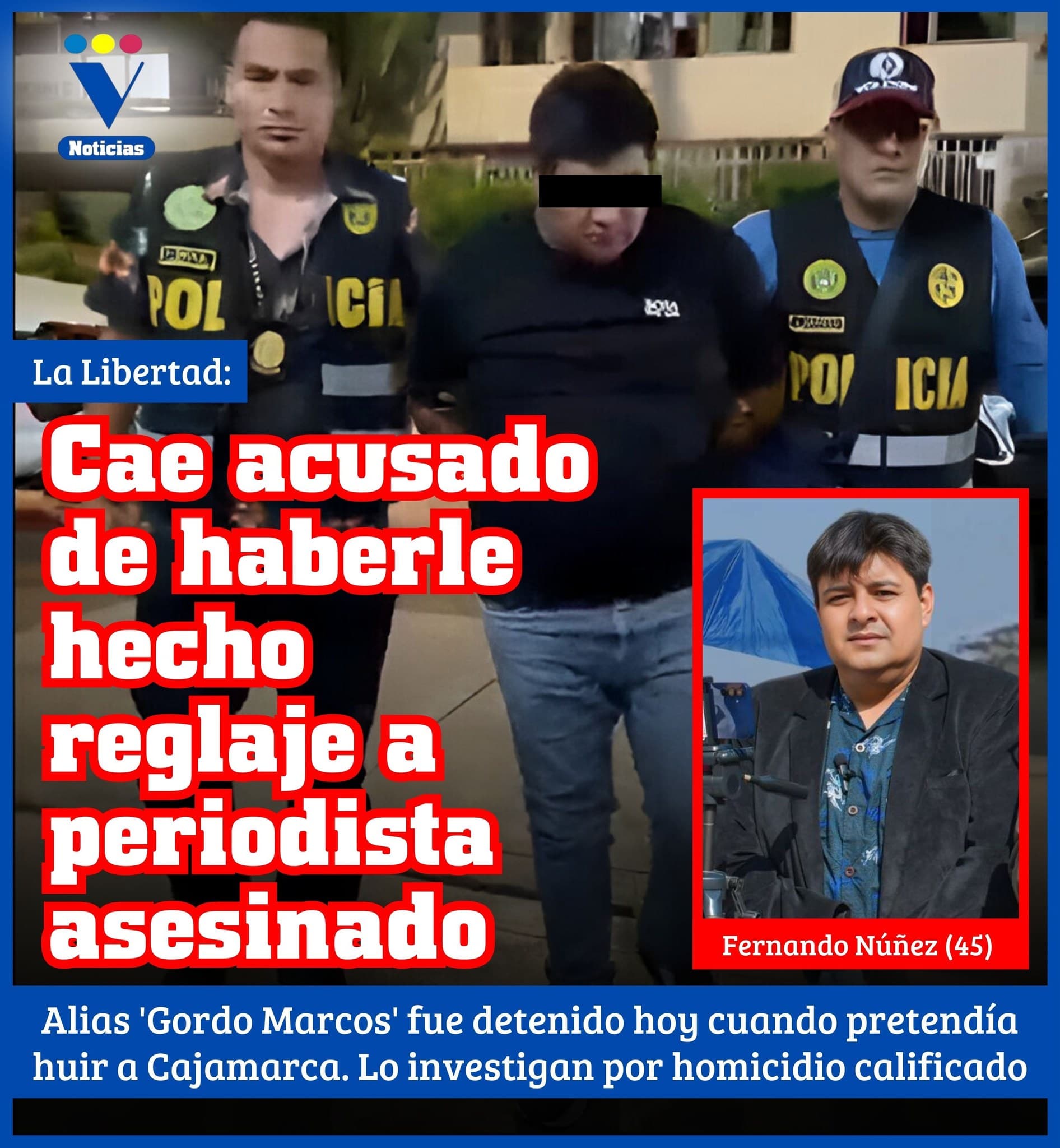 Captura de ‘Gordo Marcos’, involucrado en asesinato de periodista