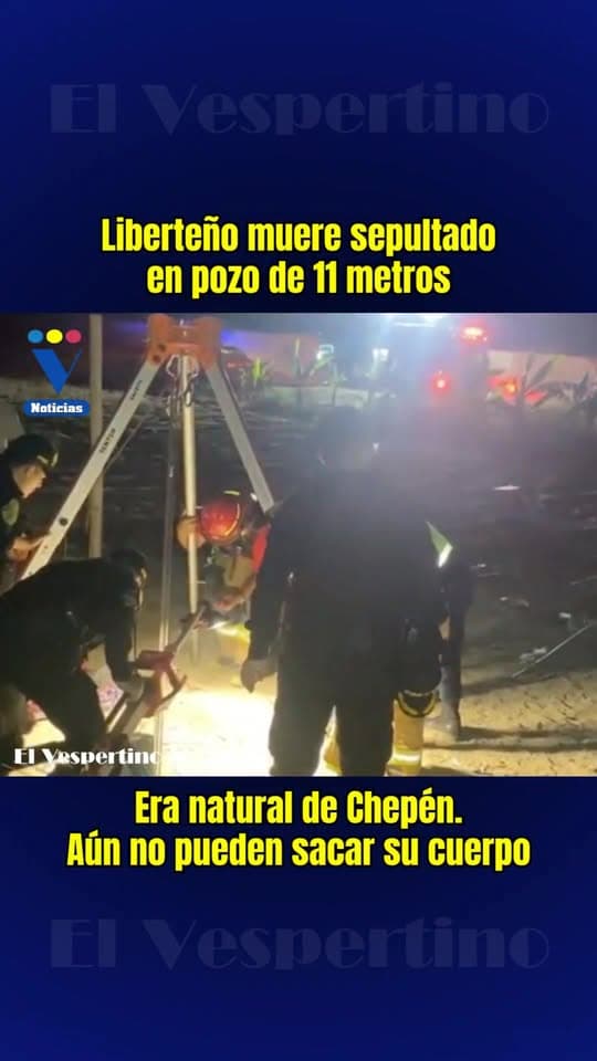 Trabajador sepultado en pozo en Huaral