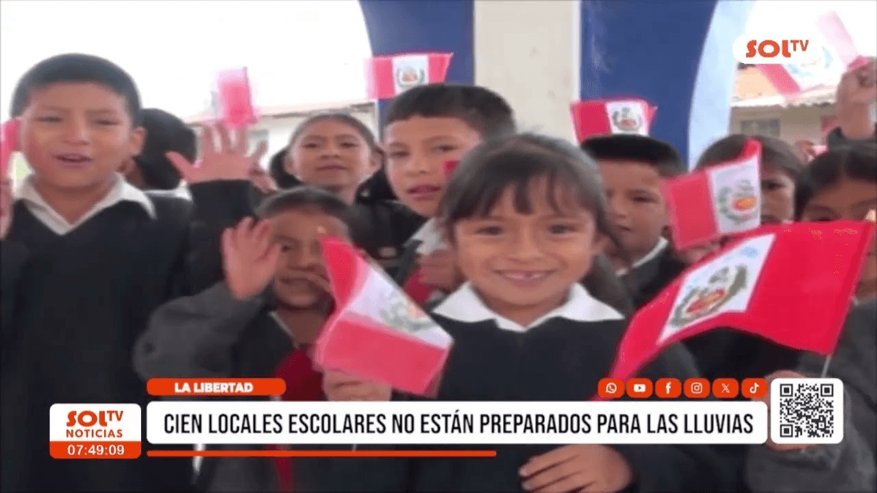 Escuelas en riesgo por lluvias en La Libertad