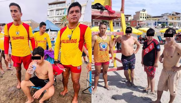 Seis personas a punto de ahogarse en playas de Huanchaco, Salaverry y Pacasmayo salvan gracias a rápida intervención de Salvataje de Policía