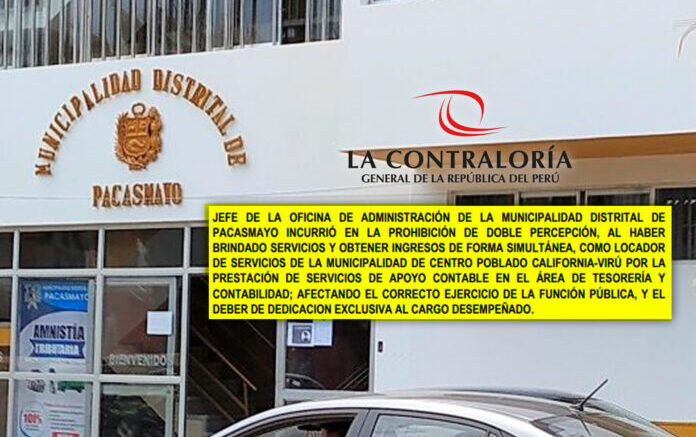 Funcionario de Pacasmayo cobra doble sueldo