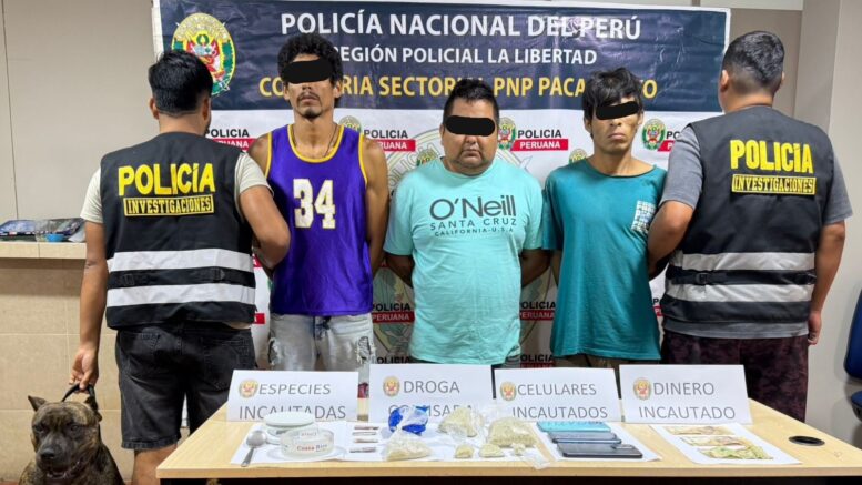 Operación policial en Pacasmayo: arrestan a ‘Los Pacharacos’ con 800 gramos de pasta básica de cocaína Operación policial en Pacasmayo: arrestan a ‘Los Pacharacos’ con 800 gramos de pasta básica de cocaína