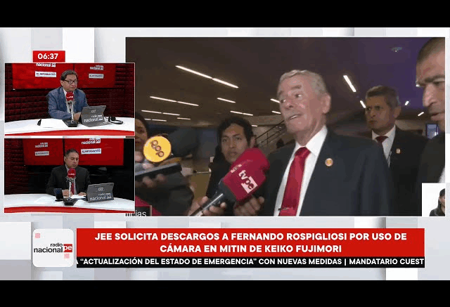 Presidente del Congreso y uso de cámara en mitin partidario Presidente del Congreso y uso de cámara en mitin partidario