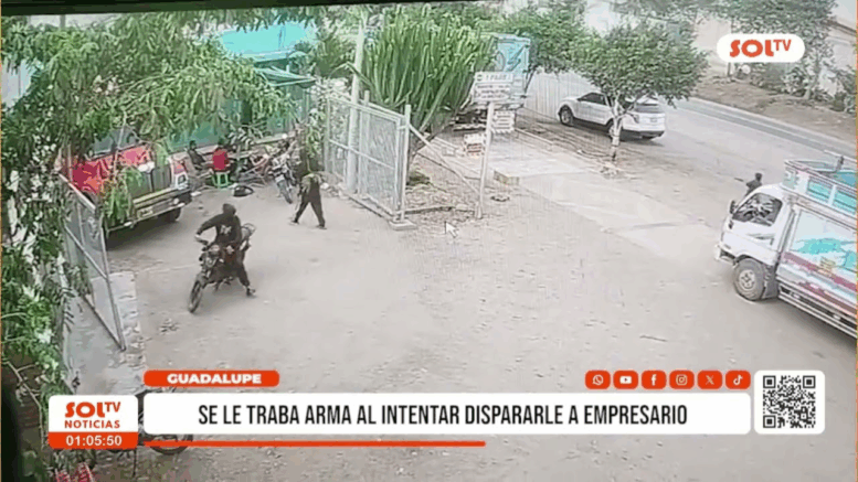 Intento de asesinato en Guadalupe falla por encaje de arma Intento de asesinato en Guadalupe falla por encaje de arma